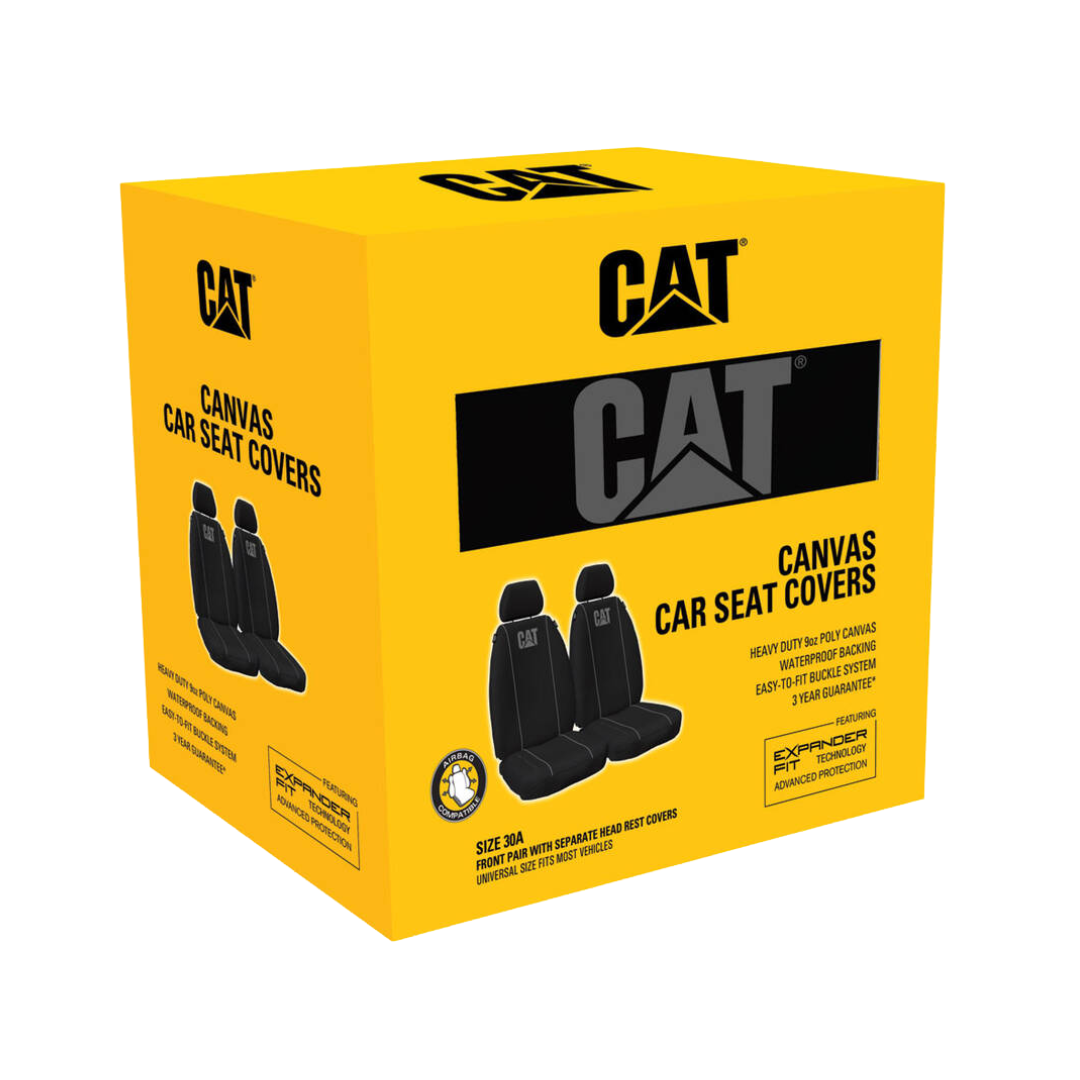Cat Poly Canvas Car Seat Covers