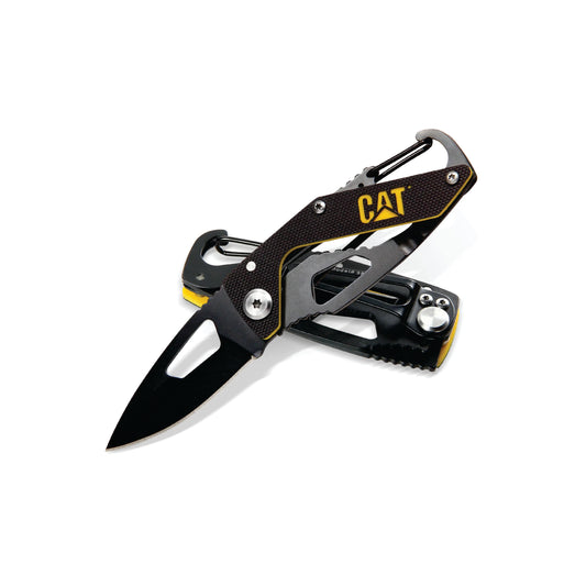 Cat 5-1/4" Folding Knife W/Carabineer