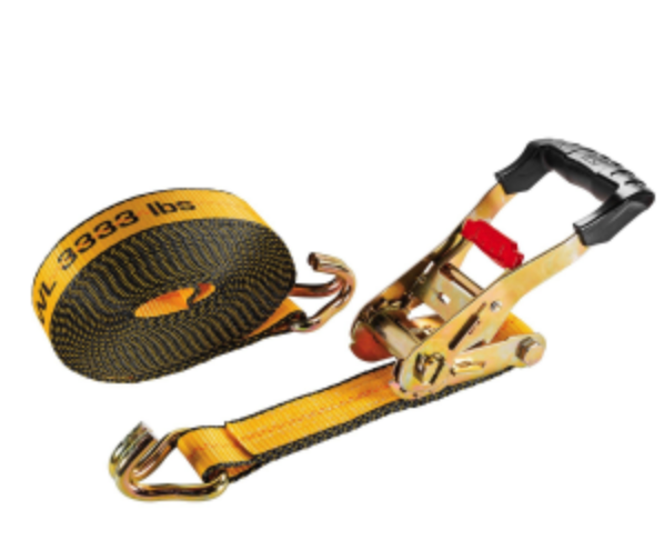 Cat 1pc. 5.0CM X 8.0M Ratchet Tie Down W/J-Hook (2,250/4,500 KG)