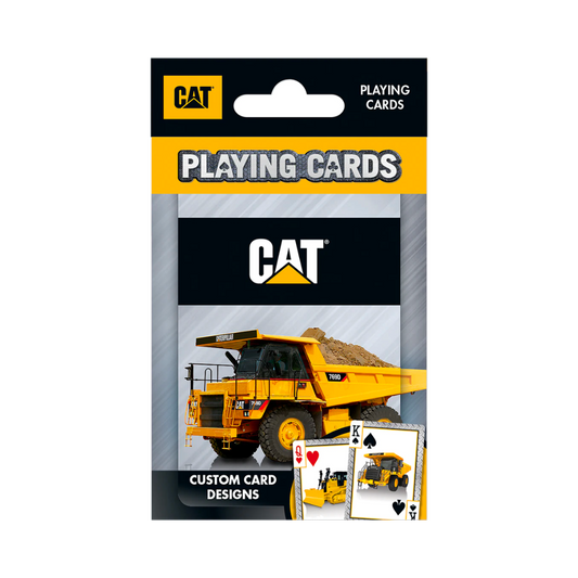 Cat Playing Cards Earthmoving Machines