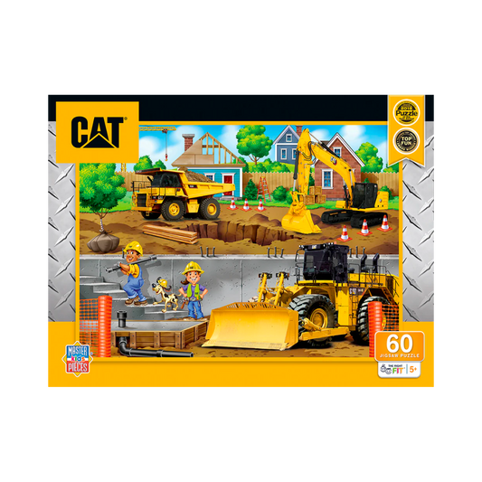 Cat In My Neighborhood 60Pc Puzzle Earthmoving Machines