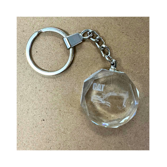 Excavator Crystal Keychain