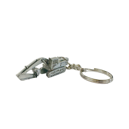 Pewter Excavator Keychain