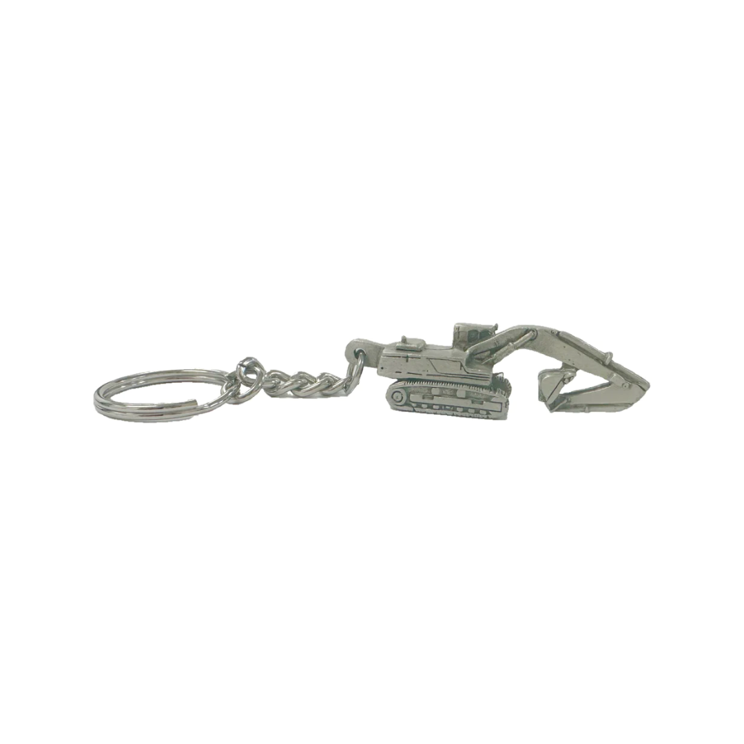 Pewter Excavator Keychain