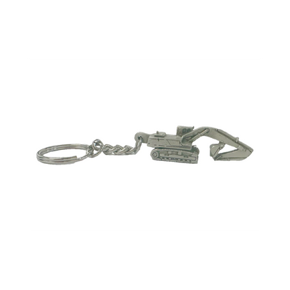 Pewter Excavator Keychain