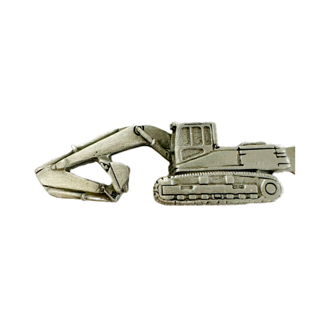 Pewter Excavator Keychain